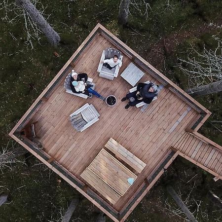 Hotel Treetop Ekne - Hytte I Skogen Med Hengebru Levanger Exterior foto