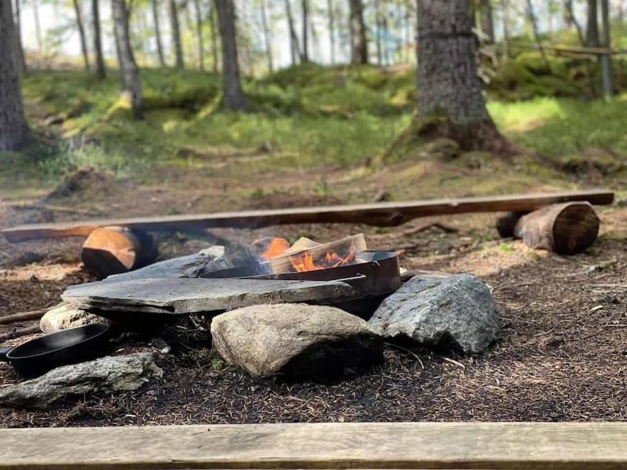 Hotel Treetop Ekne - Hytte I Skogen Med Hengebru Levanger Exterior foto