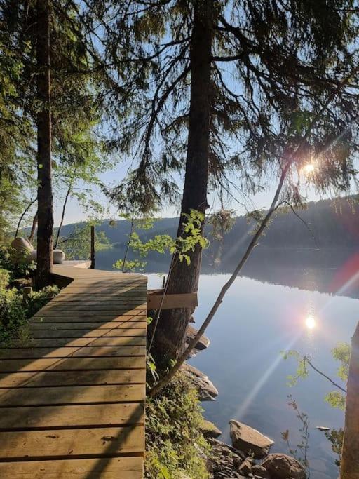 Hotel Treetop Ekne - Hytte I Skogen Med Hengebru Levanger Exterior foto