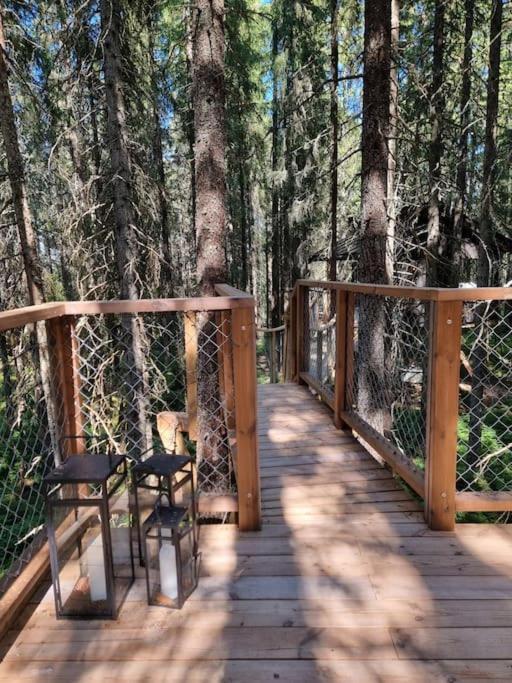 Hotel Treetop Ekne - Hytte I Skogen Med Hengebru Levanger Exterior foto
