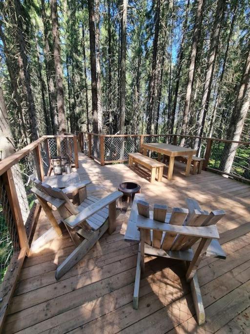 Hotel Treetop Ekne - Hytte I Skogen Med Hengebru Levanger Exterior foto